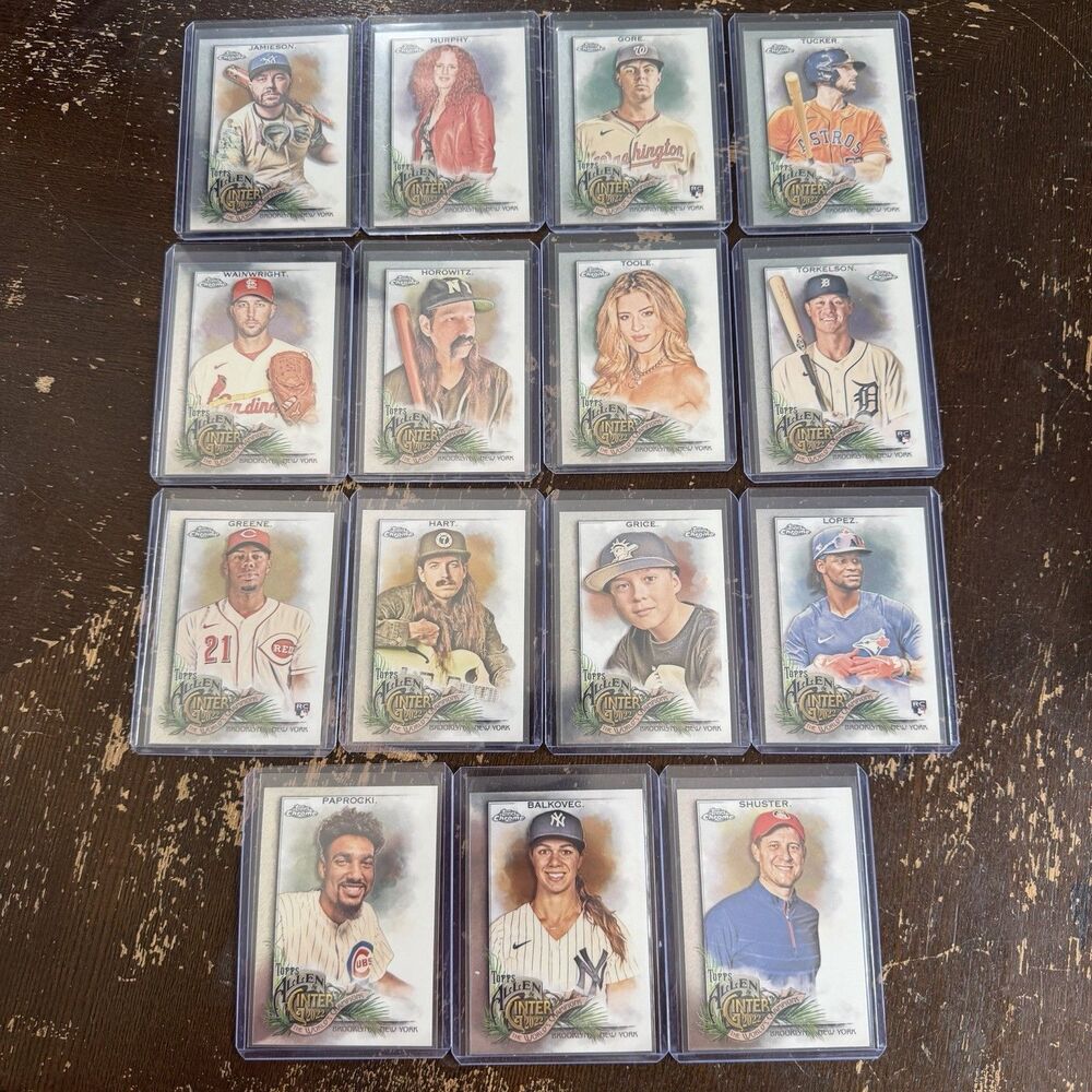 2022 Allen Ginter Chrome 100 Card Lot NM + 5 Refractors No Duplicates Top Loaded - Picture 2 of 8